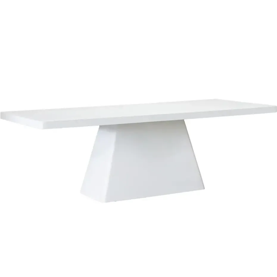 Eettafel Rechthoek 300cm - Wit Eco Composiet - Acryl Coating - Avia