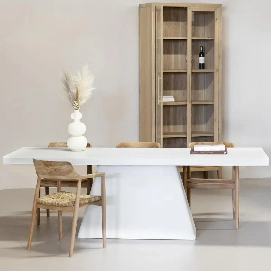 Eettafel Rechthoek 160cm - Wit Eco Composiet - Acryl Coating - Avia