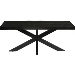 Eettafel Rechthoek 200cm - Zwart Mangohout - 4-6 personen - Norris