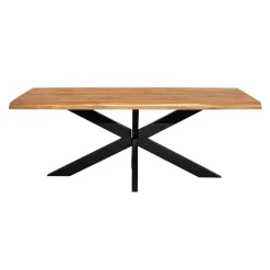 Eettafel Rechthoek Naturel Hout - 240x100x76cm - Denver