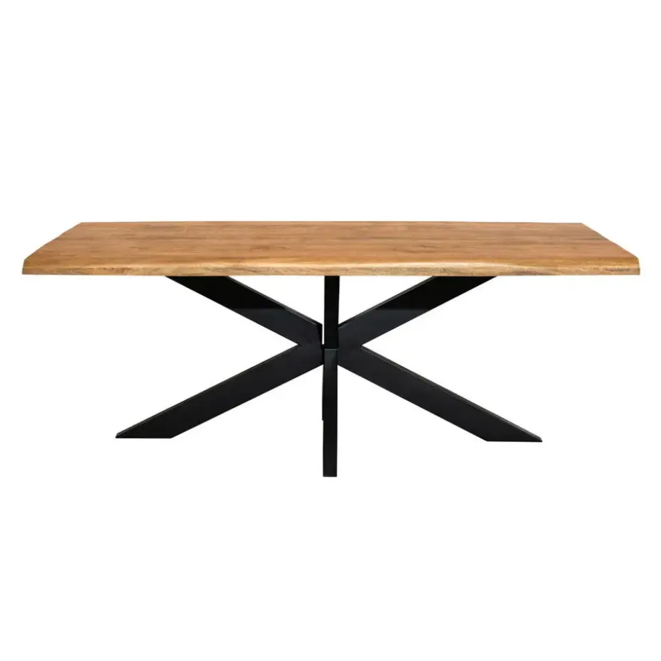 Eettafel Rechthoek Naturel Hout - 300x100x76cm - Denver