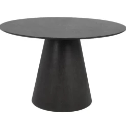 Eettafel Rond - Zwart - 120x120x75cm - 2-4 Personen - Fynn