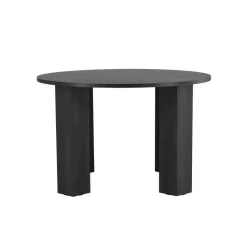 Eettafel Rond - Zwart - 120x120x75cm - Juno