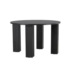 Eettafel Rond - Zwart - 120x120x75cm - Juno