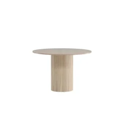 Eettafel Rond Beige 110cm - Fineer - Scandinavisch