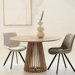 Eettafel Rond Ø120cm - Naturel Acaciahout - 2-4 Personen - Seppe