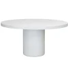 Eettafel Rond 150cm - Wit Eco Composiet - Betonlook - Eden
