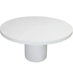 Eettafel Rond 120cm - Wit Eco Composiet - Betonlook - Eden