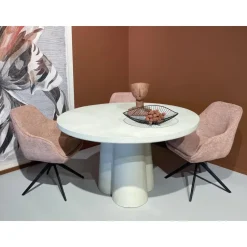 Eettafel Rond Ø130cm - Zand Beton - 2-4 Personen - Sandy