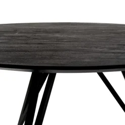 Eettafel Rond 130cm - Zwart Metaal - 4-6 Personen - Marly