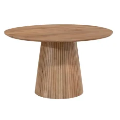 Eettafel Rond Naturel Hout - 150x150x76cm - Solana