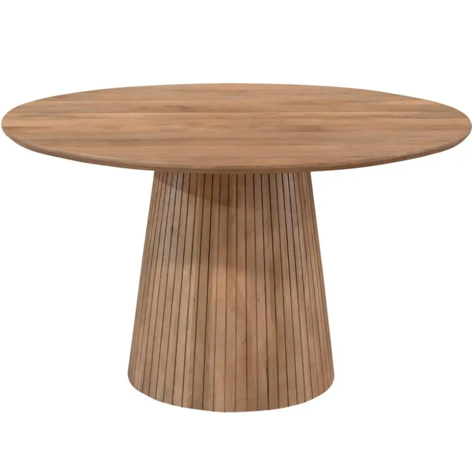 Eettafel Rond Naturel Hout - 150x150x76cm - Solana