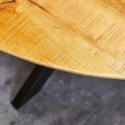 Eettafel Rond Naturel Hout - 140x140x77cm - Arlington