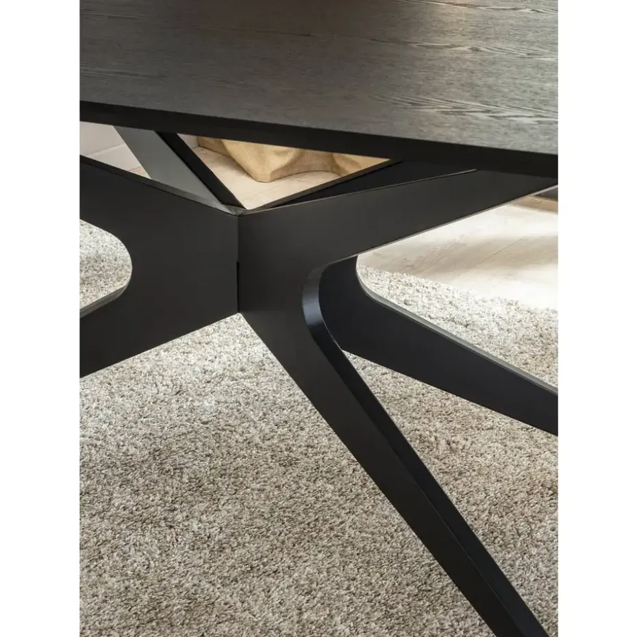 Eettafel Suzanne - zwart - 200x90 cm