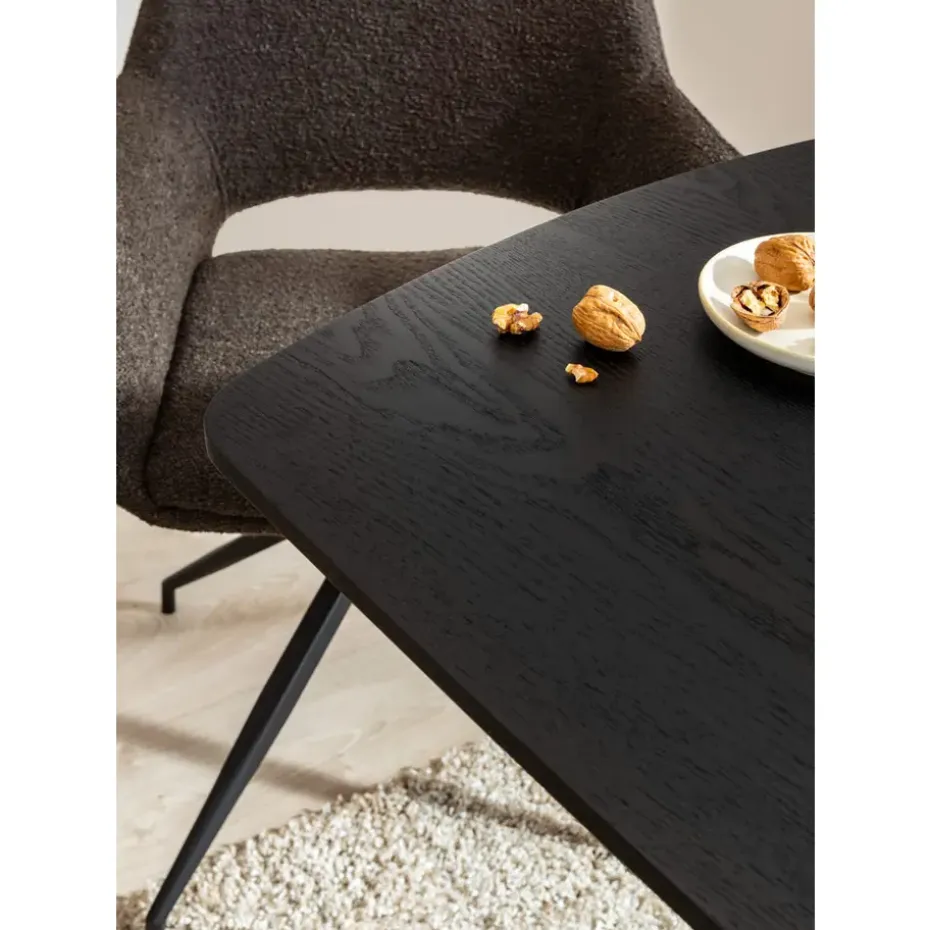 Eettafel Suzanne - zwart - 200x90 cm