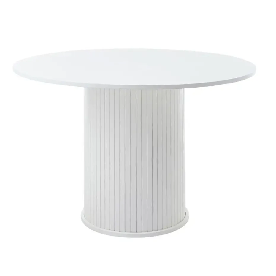 Eettafel Wit Eikenhout - Rond - Ø120x75cm - Nola