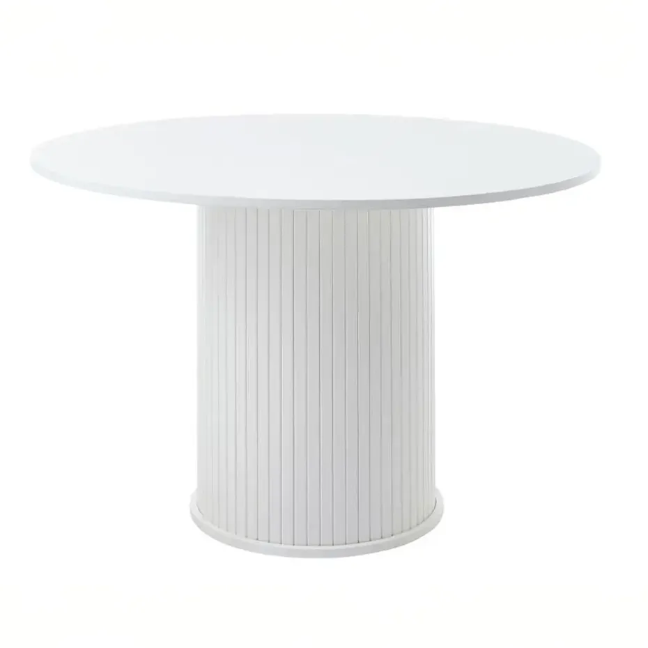 Eettafel Wit Eikenhout - Rond - Ø120x75cm - Nola