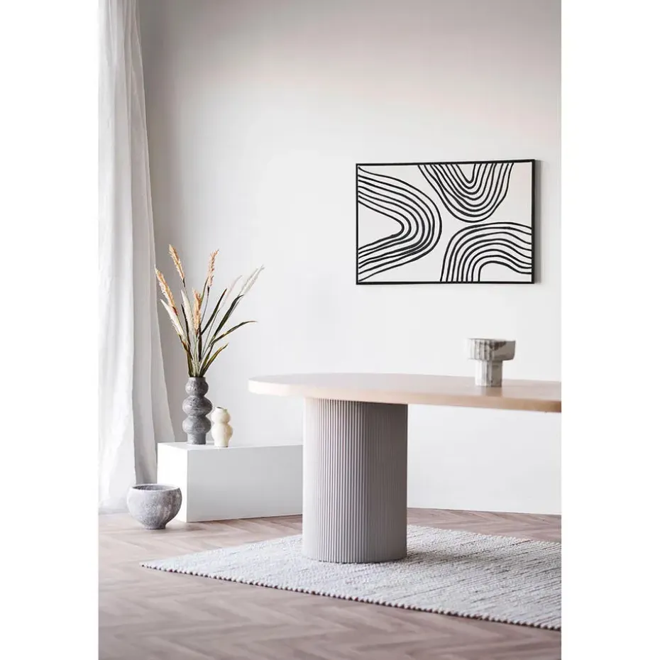 Eettafel Zand/Naturel - Deens Ovaal - 220x100x75cm - Solva