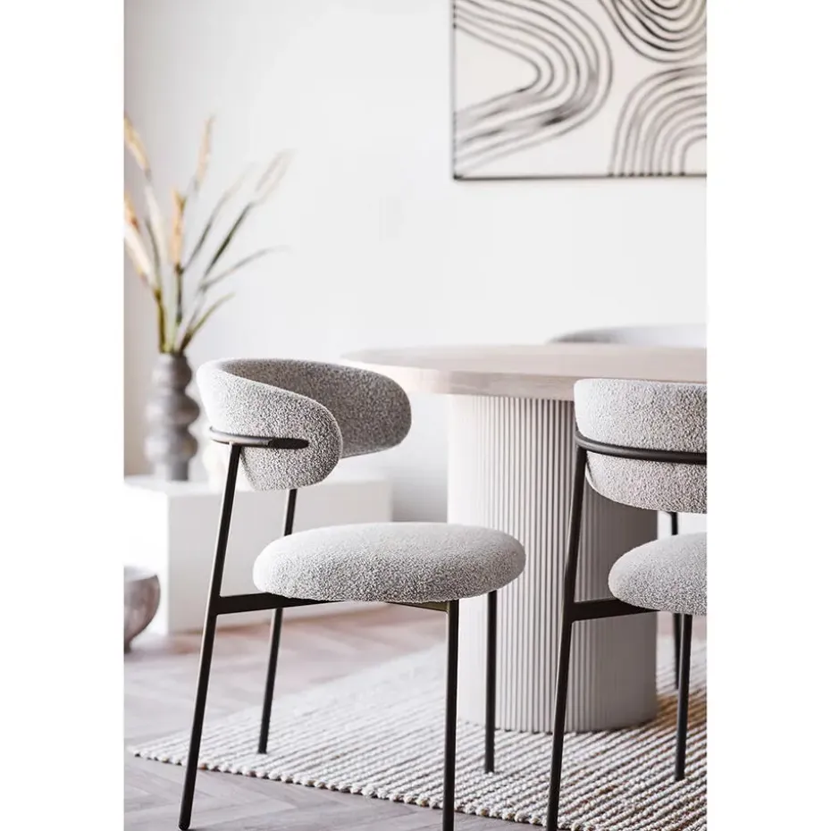 Eettafel Zand/Naturel - Deens Ovaal - 220x100x75cm - Solva