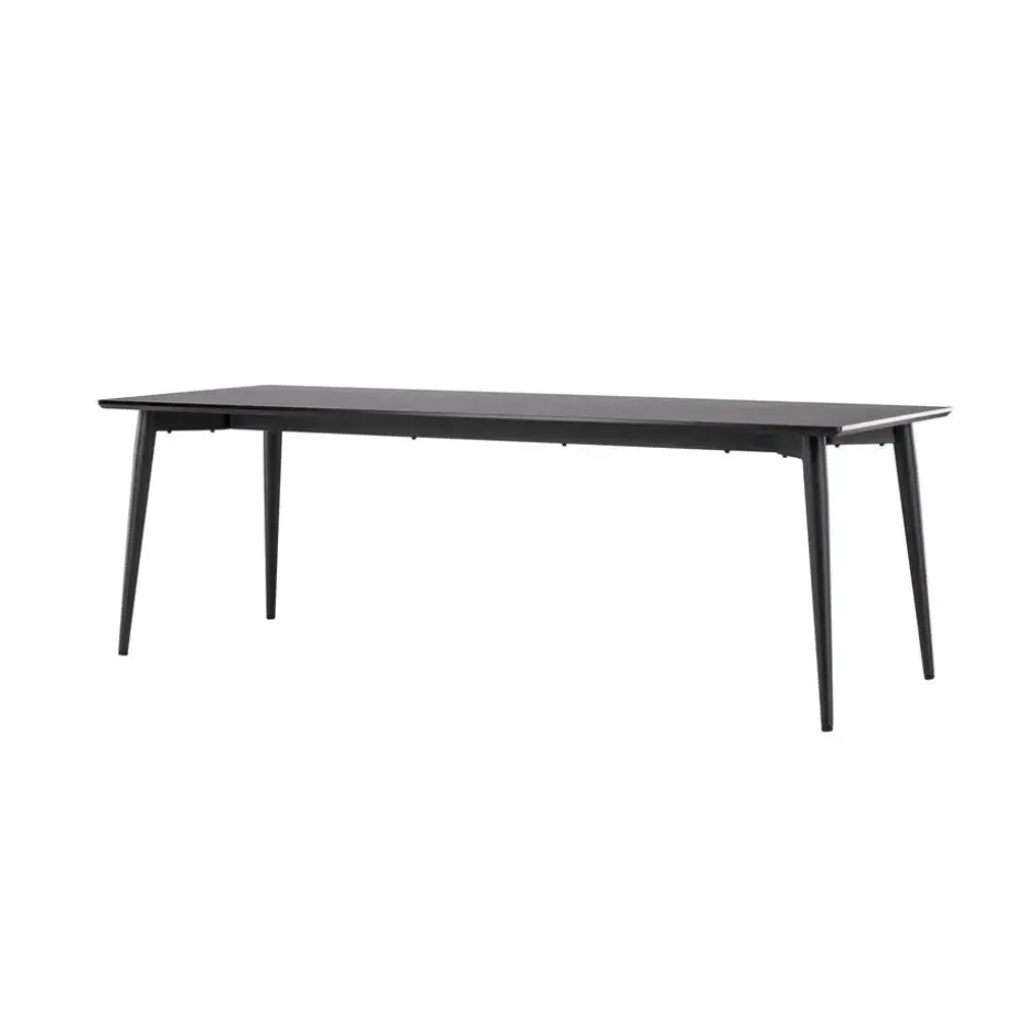 Eettafel Zwart Hout - 230x85x75cm - Ellis