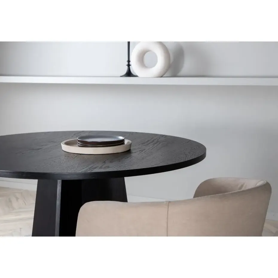 Eettafel Zwart Hout - 110x110x75cm - Bootcut