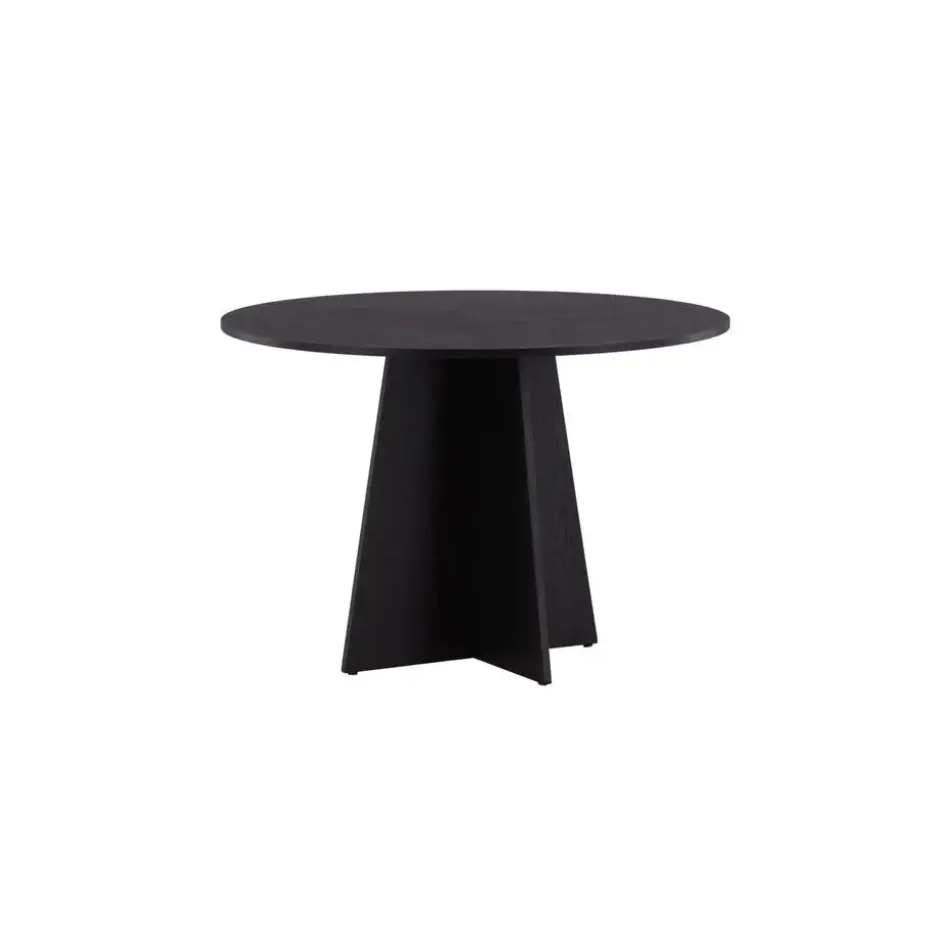 Eettafel Zwart Hout - 110x110x75cm - Bootcut