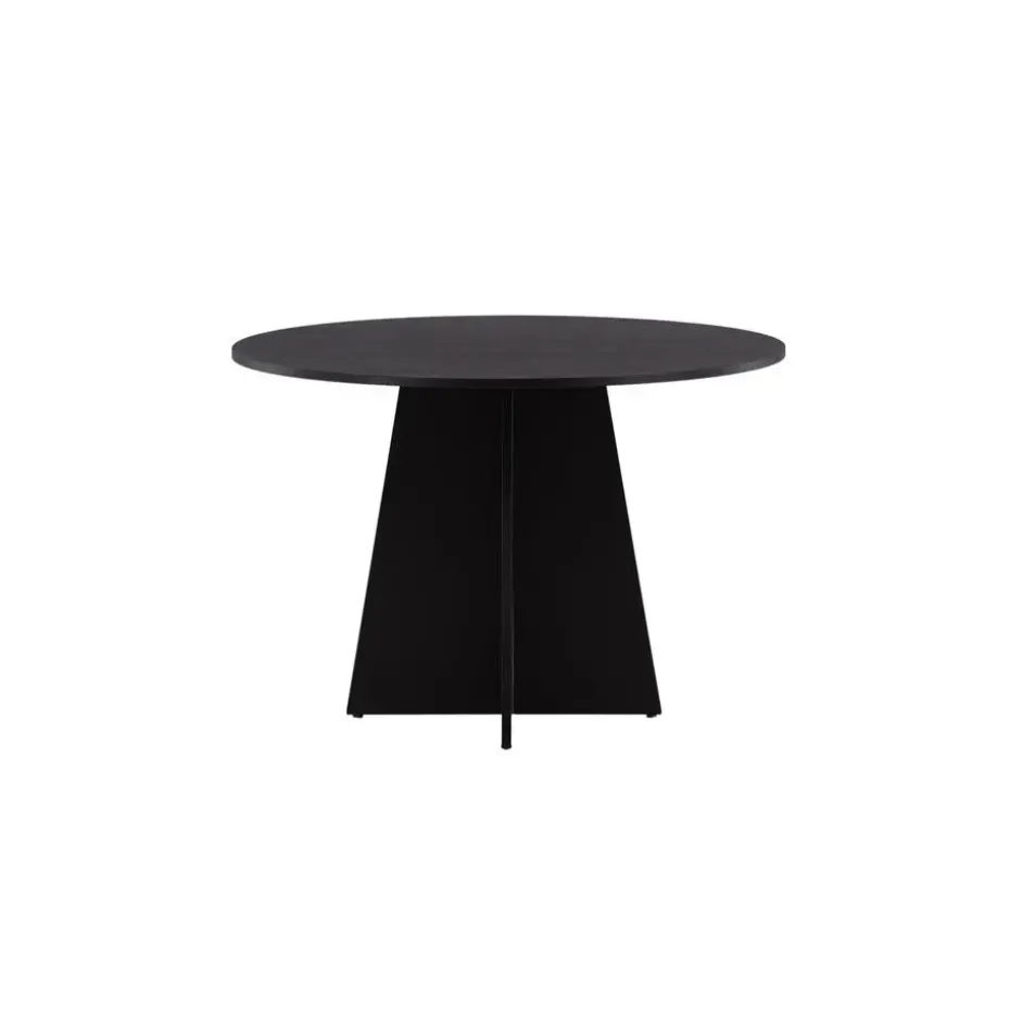 Eettafel Zwart Hout - 110x110x75cm - Bootcut