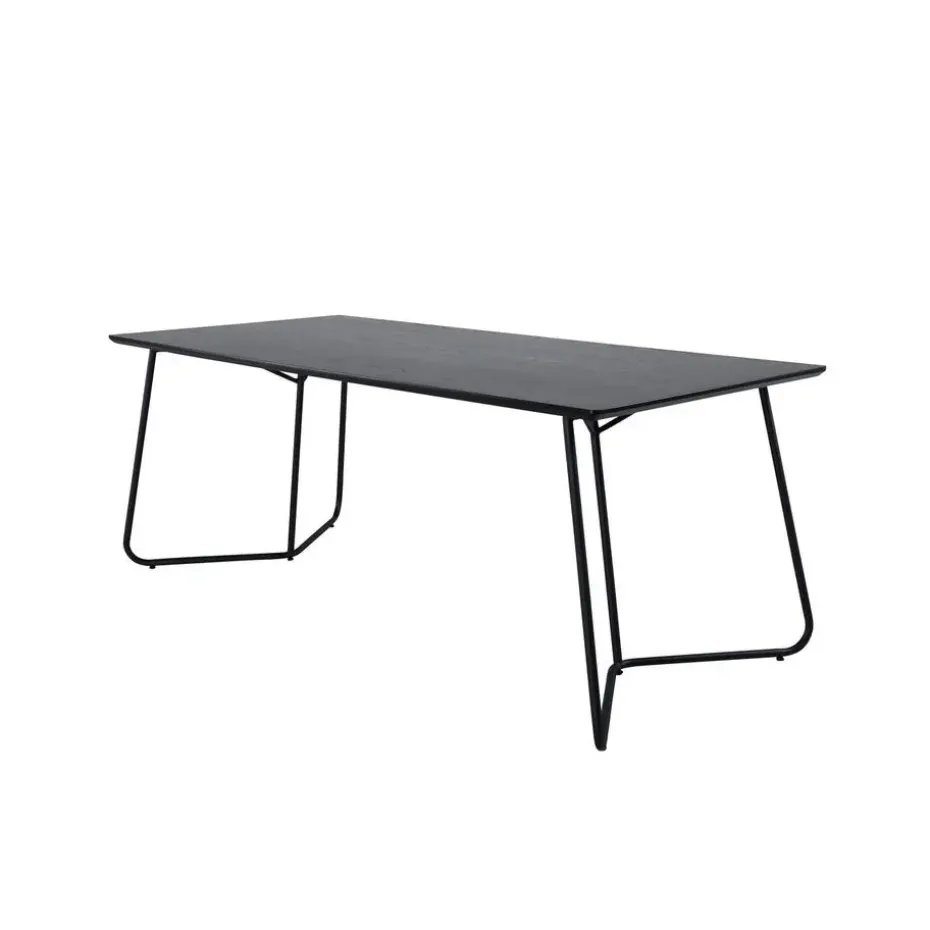 Eettafel Zwart Hout - 190x90x75cm - Petra