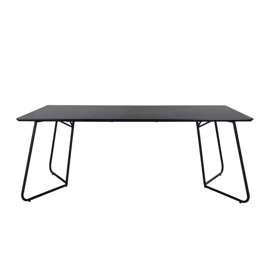 Eettafel Zwart Hout - 190x90x75cm - Petra