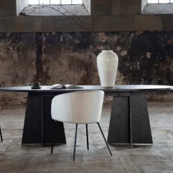 Eettafel Zwart Hout - 230x115x76cm - Bootcut