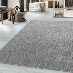 Effen Vloerkleed Laagpolig Lichtgrijs - 200x290 CM