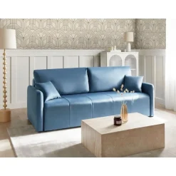 EGGE - Driezitsbank - Blauw - Fluweel