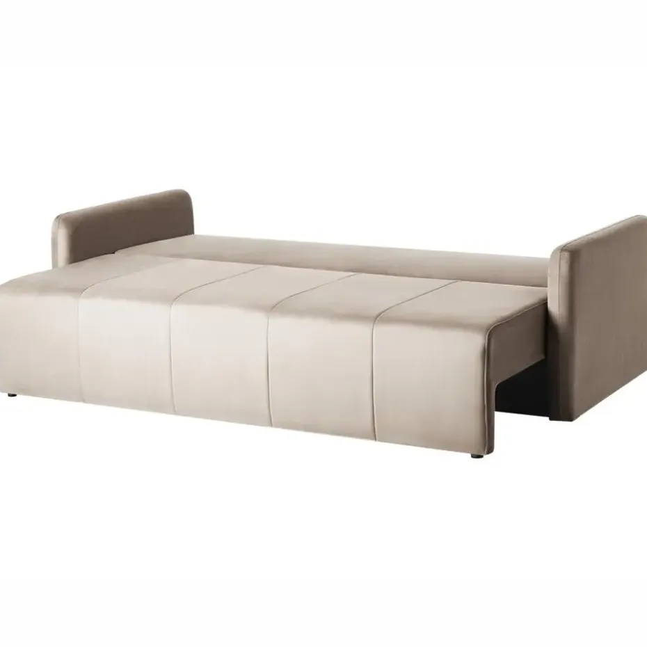 EGGE - Driezitsbank - Taupe - Fluweel