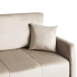 EGGE - Driezitsbank - Taupe - Fluweel