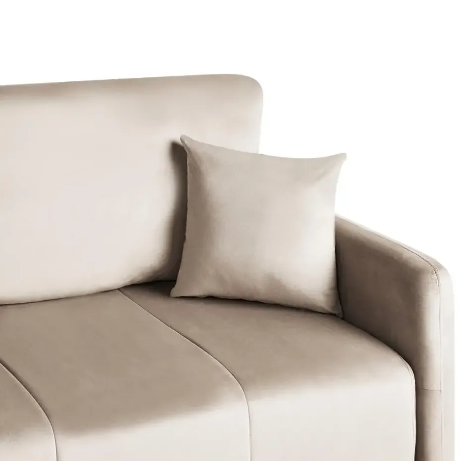 EGGE - Driezitsbank - Taupe - Fluweel