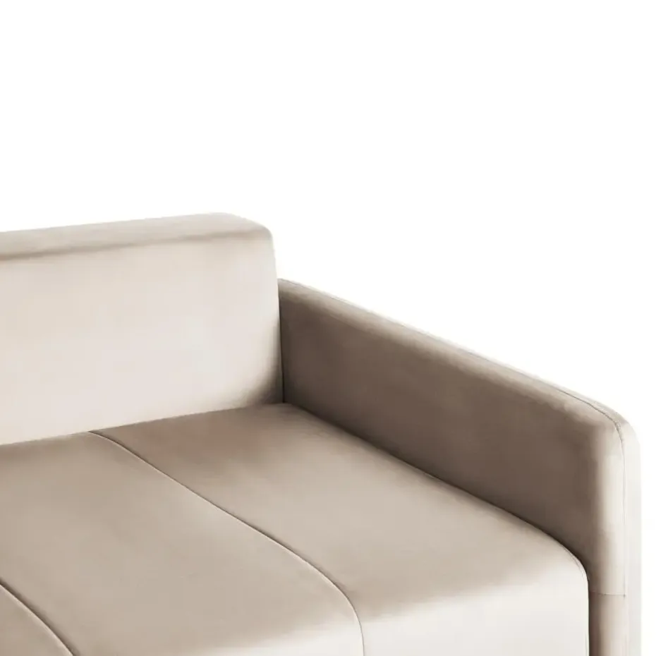 EGGE - Driezitsbank - Taupe - Fluweel