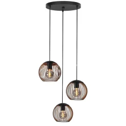 EGLO Almanzora Hanglamp - E27 - Ø 46.5 cm - Staal - Zwart/Koper