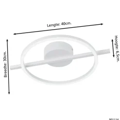 EGLO Amandolo Plafondlamp - LED - 40 cm - Wit - Instelbaar RGB