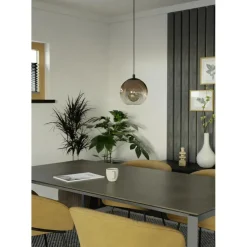 EGLO Ariscani 1 Hanglamp - E27 - Ø 20 cm - Koperglas - Zwart