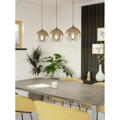 EGLO Ariscani 1 Hanglamp - E27 - 76,5 cm - Koperglas - Zwart