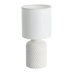 EGLO Bellariva Tafellamp - E14 - Keramiek/Textiel - Zand/Crème