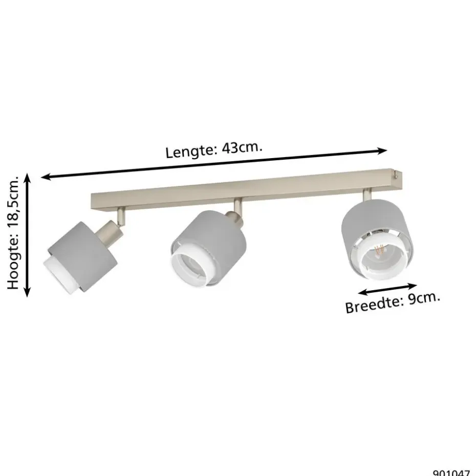 EGLO Bellizzi Spot - E14 - 43 cm - Grijs/Wit