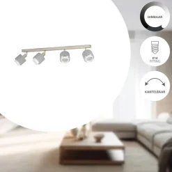 EGLO Bellizzi Spot - E14 - 75 cm - Grijs/Wit