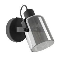 EGLO Berregas Spot - E27 - Rookglas - Zwart