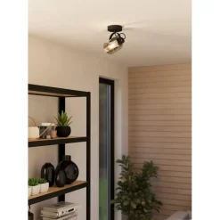 EGLO Berregas Spot - E27 - Rookglas - Zwart