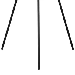 EGLO Bordesley Vloerlamp - E27 - 139 cm - Zwart/Natuur