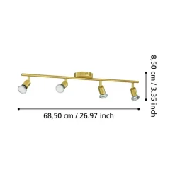 EGLO Buzz-Led Opbouwspot - GU10 - 68.5 cm - Koper