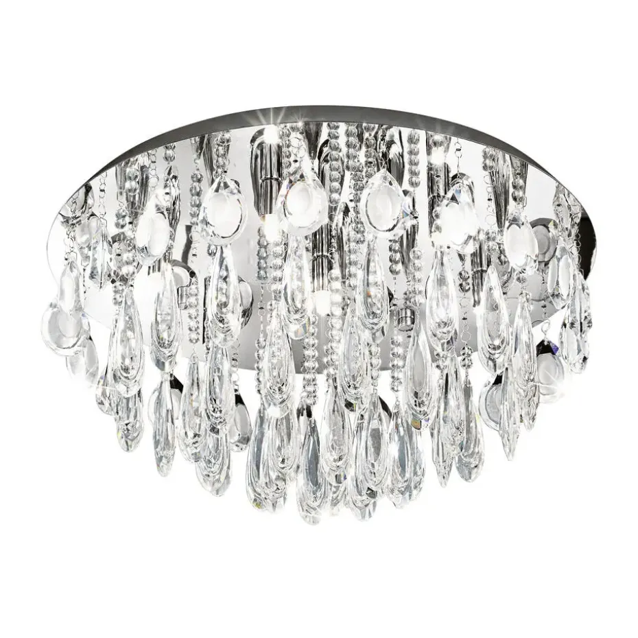 EGLO Calaonda Plafonnière - G9 - RVS/Glas - Chroom