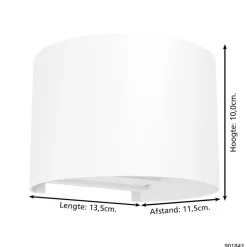 EGLO Calpino 3 Wandlamp - LED - IP54 - Binnen/- Wit