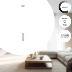 EGLO Caminia Hanglamp - GU10 - Ø 6 cm - Zandkleur/Beige/Goud